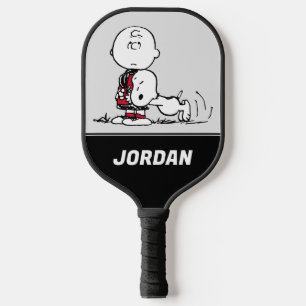 PEANUTS Red & Black Add Your Name Pickleball Paddle