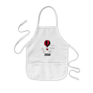 PEANUTS Red & Black Pattern Add Your Name Kids' Apron