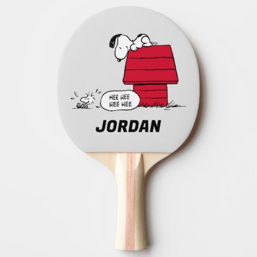 PEANUTS  Red  Black Pattern  Add Your Name Ping Pong Paddle