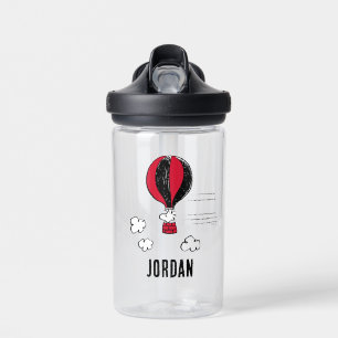 PEANUTS   Red & Black Pattern   Add Your Name Water Bottle
