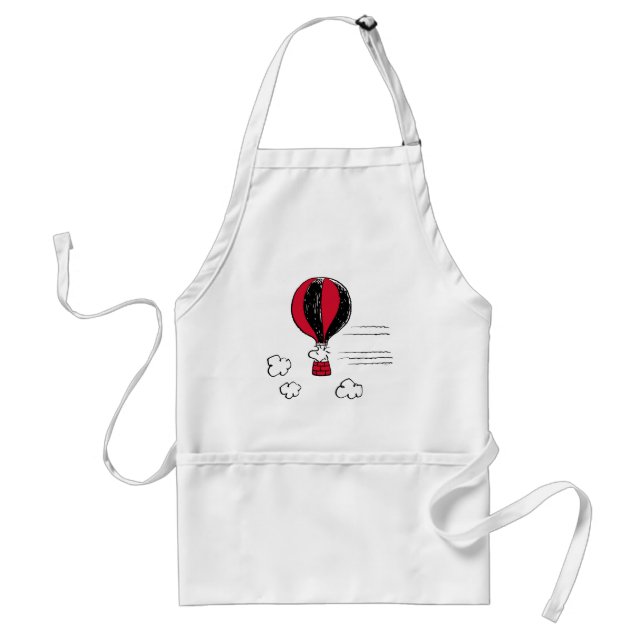 PEANUTS | Red & Black Pattern Adult Apron (Front)