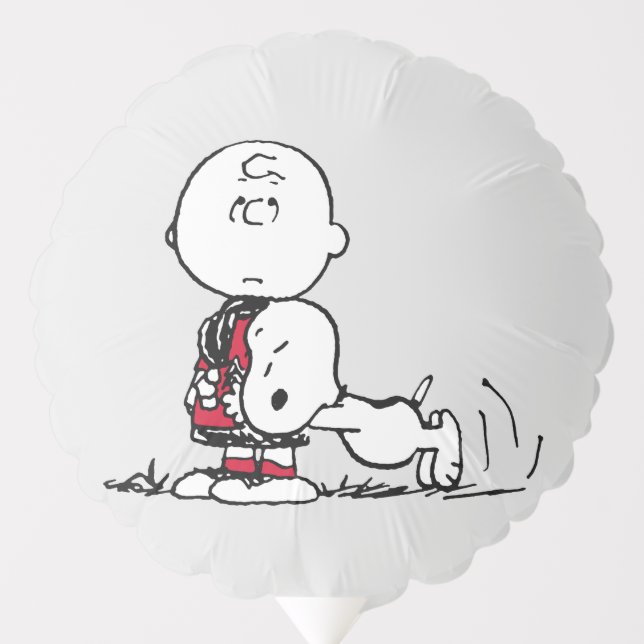 PEANUTS | Red & Black Pattern Balloon (Front)