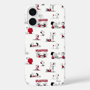 PEANUTS   Red & Black Pattern iPhone 16 Case