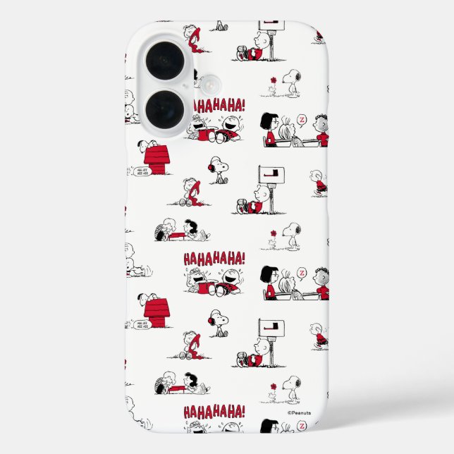 PEANUTS | Red & Black Pattern Case-Mate iPhone Case (Back)