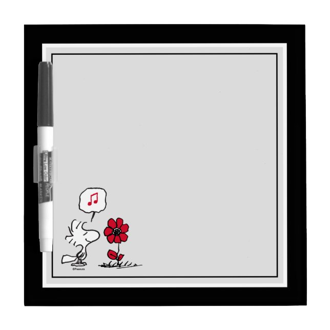 PEANUTS | Red & Black Pattern Dry Erase Board (Front)