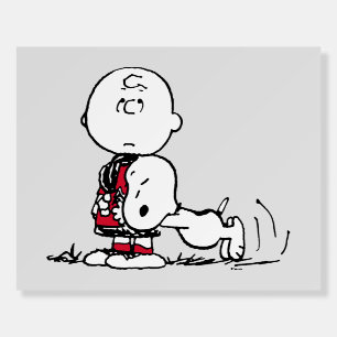 PEANUTS Red & Black Pattern Foam Board