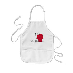 PEANUTS   Red & Black Pattern Kids' Apron