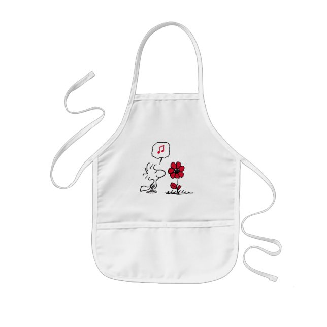 PEANUTS | Red & Black Pattern Kids' Apron (Front)