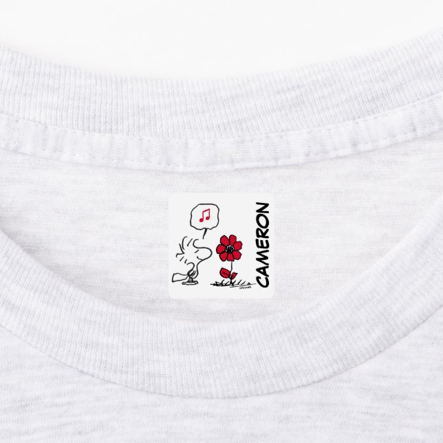 PEANUTS | Red & Black Pattern Kids' Labels (Affixed)