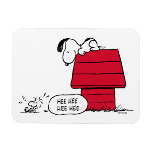 PEANUTS Red & Black Pattern Magnet