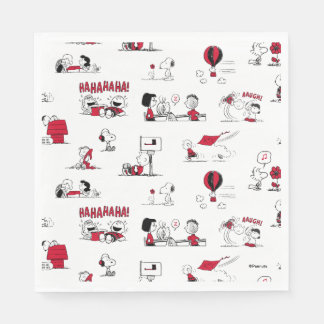 PEANUTS | Red & Black Pattern Napkins