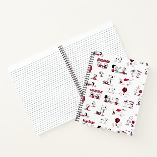 PEANUTS  Red  Black Pattern Notebook