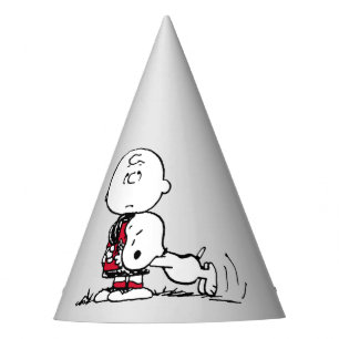 PEANUTS   Red & Black Pattern Party Hat