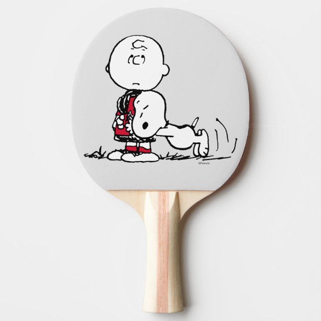PEANUTS | Red & Black Pattern Ping Pong Paddle (Front)
