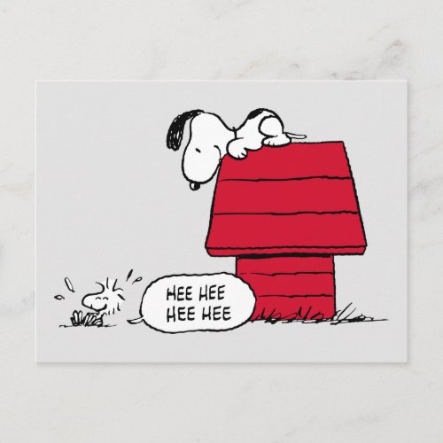 PEANUTS  Red  Black Pattern Postcard