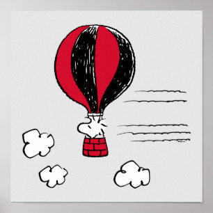 PEANUTS   Red & Black Pattern Poster