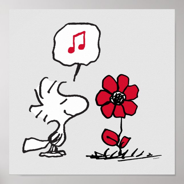 PEANUTS | Red & Black Pattern Poster (Front)