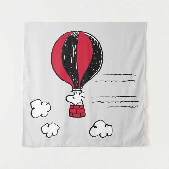 PEANUTS | Red & Black Pattern Tapestry (Front)