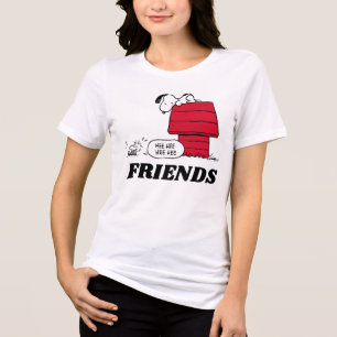 PEANUTS   Red & Black Pattern Tri-Blend Shirt