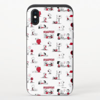 PEANUTS | Red & Black Pattern iPhone X Slider Case