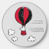 PEANUTS | Red & Black Pattern Wireless Charger (Front)