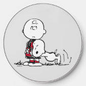 PEANUTS | Red & Black Pattern Wireless Charger (Front)