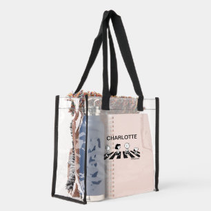 Peanuts Rock Tees Greatest Teacher Personalized Clear Tote Bag