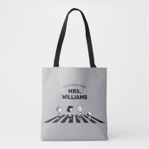 Peanuts Rock Tees Greatest Teacher Personalized Tote Bag