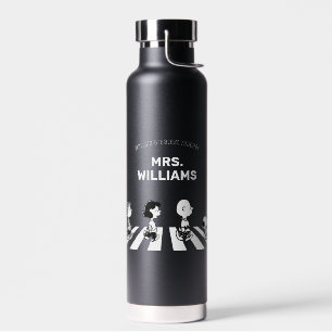 Peanuts   Rock Tees Greatest Teacher Personalized Water Bottle