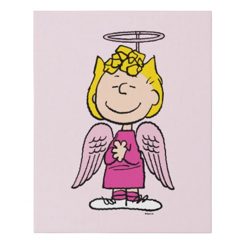 Peanuts  Sally Angel  Add Your Name Faux Canvas Print