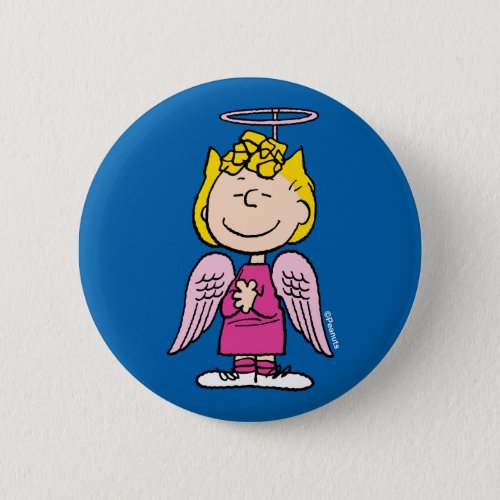 Peanuts  Sally Angel Button