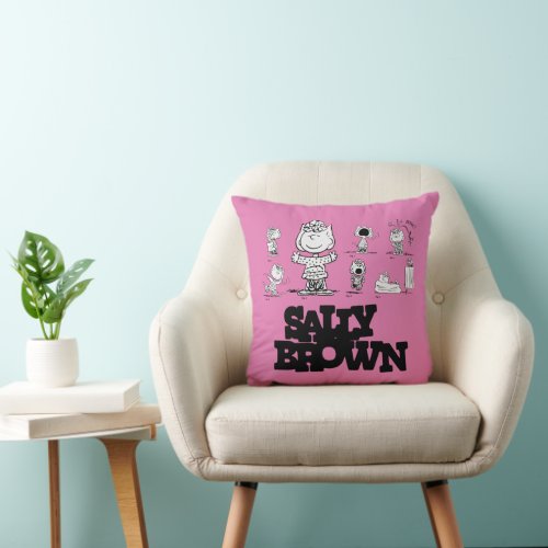 Peanuts  Sally Brown Throw Pillow
