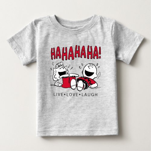 Peanuts  Sally  Charlie Brown Laughs Baby T_Shirt