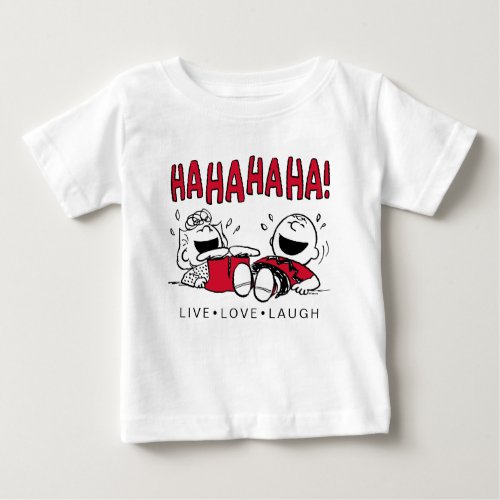 Peanuts  Sally  Charlie Brown Laughs Baby T_Shirt
