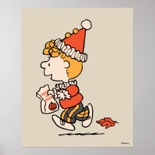 Peanuts Sally Clown Costume Halloween Poster