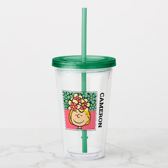 Peanuts | Sally Half & Half Flowers Acrylic Tumbler (Front)