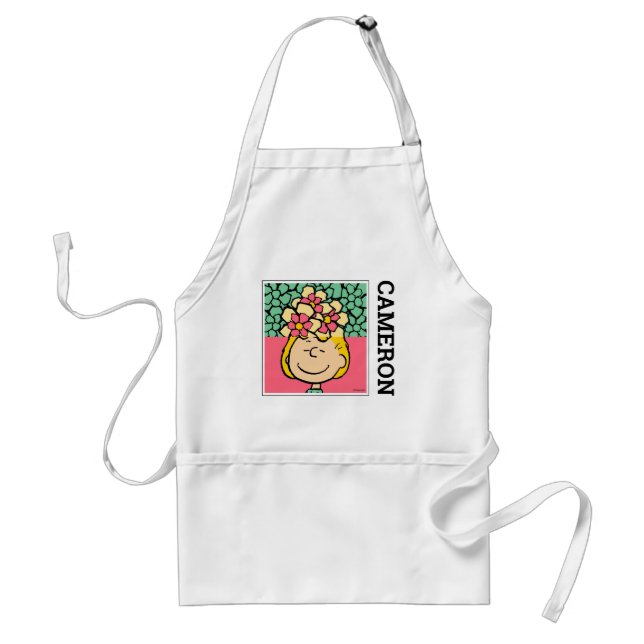 Peanuts | Sally Half & Half Flowers Adult Apron (Front)