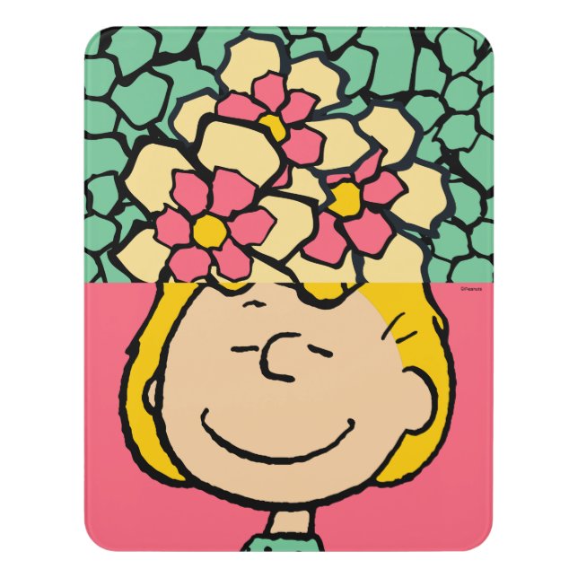 Peanuts | Sally Half & Half Flowers Door Sign (Contemporary Vert)
