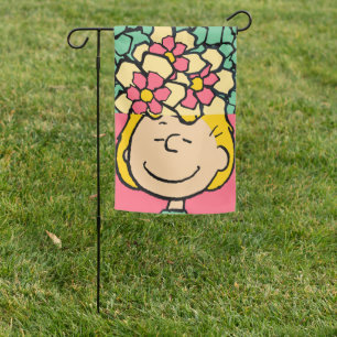 Peanuts Sally Half & Half Flowers Garden Flag