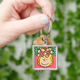 Peanuts   Sally Half & Half Flowers Keychain
