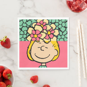 Peanuts Sally Half & Half Flowers Napkins