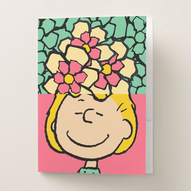 Peanuts | Sally Half & Half Flowers Pocket Folder (Front)