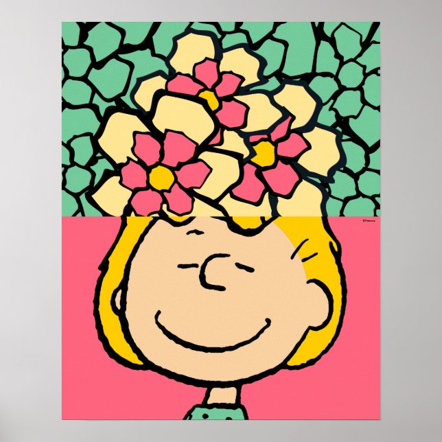Peanuts | Sally Half & Half Flowers Poster (Front)