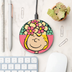 Peanuts Sally Half & Half Flowers Wireless Charger