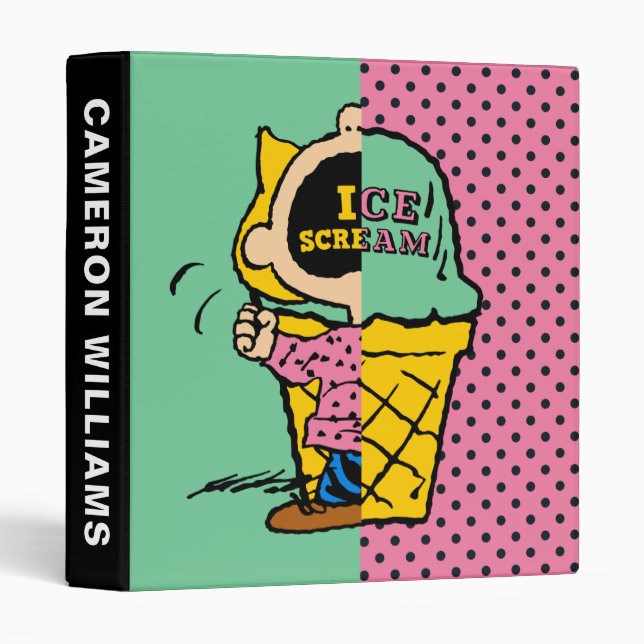 Peanuts | Sally Ice Cream Half & Half 3 Ring Binder (Front/Spine)