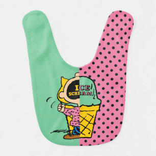 Peanuts Sally Ice Cream Half & Half Baby Bib