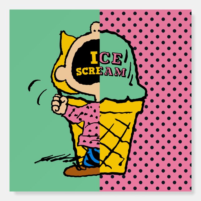 Peanuts | Sally Ice Cream Half & Half Foam Board (Front)