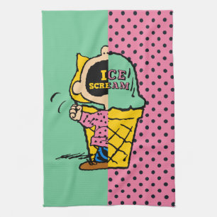 Peanuts Sally Ice Cream Half & Half Kitchen Towel