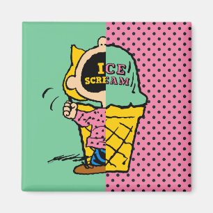 Peanuts Sally Ice Cream Half & Half Magnet