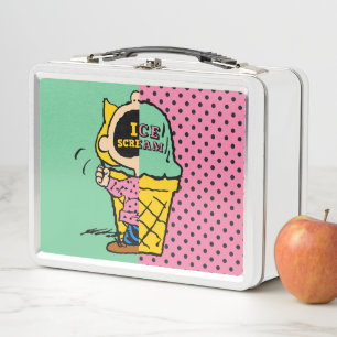 Peanuts Sally Ice Cream Half & Half Metal Lunch Box